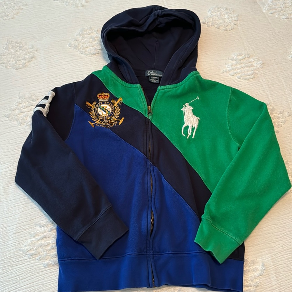 Polo by Ralph Lauren Size Youth Medium (10/12) Full Zipper with Hood